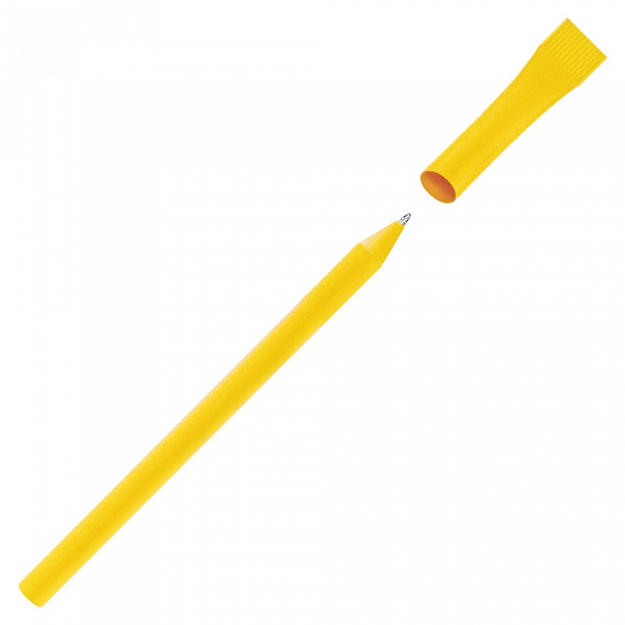 Ручка из картона темно желтая 1235