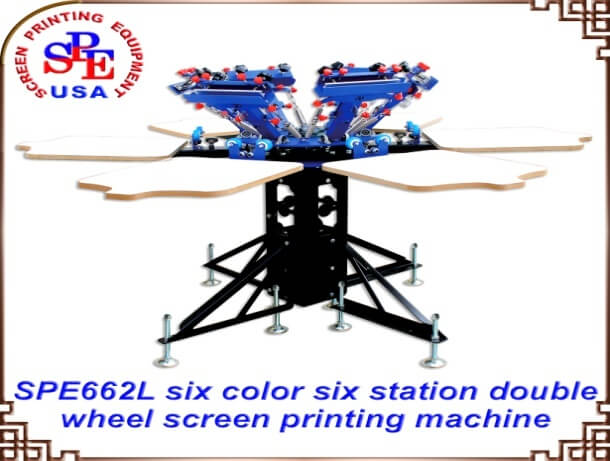 Шестицветный карусельный печатный станок SPE662L
