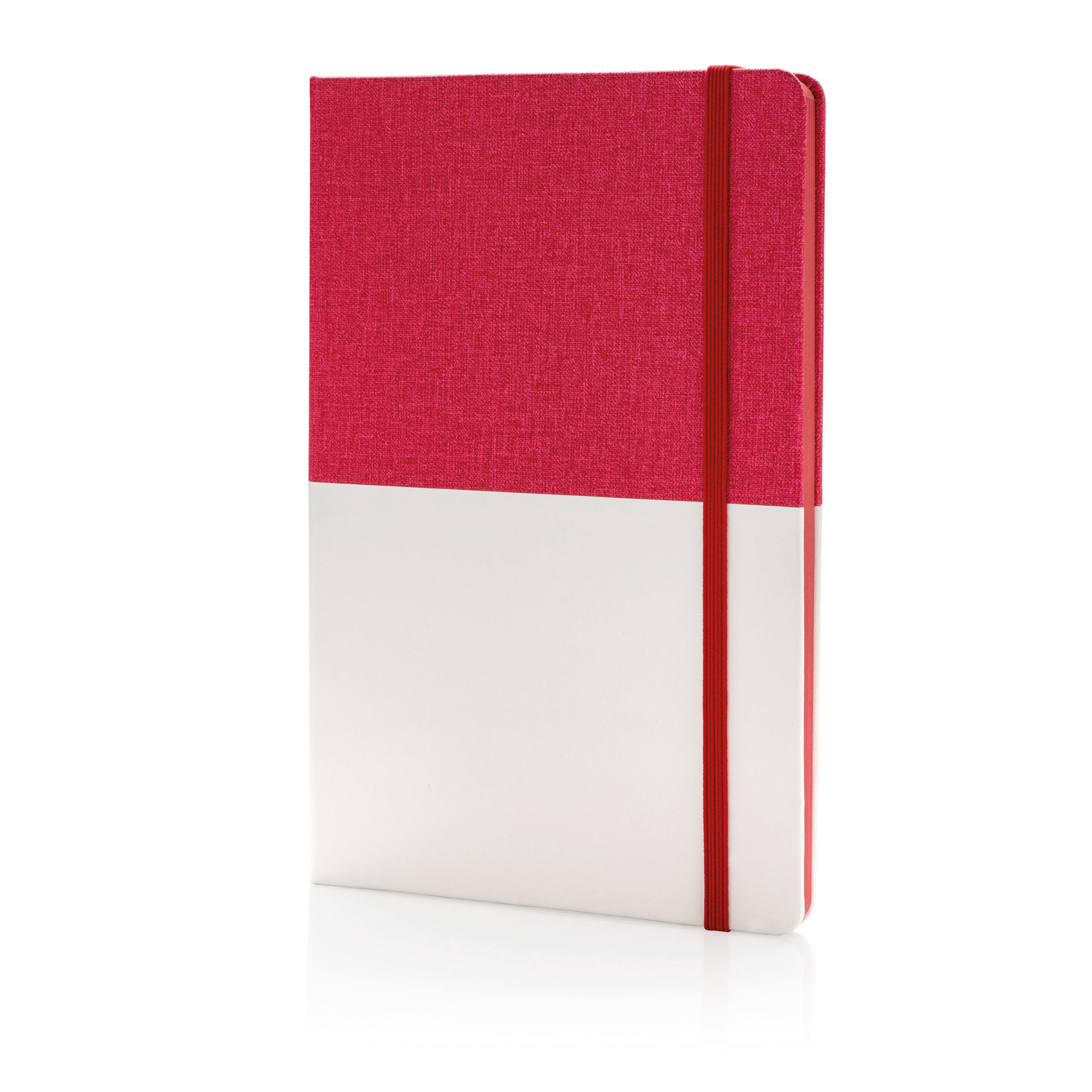 Блокнот Deluxe A5 с комбинированной обложкой, красный