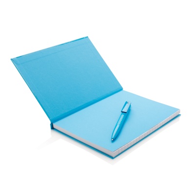Набор: блокнот для записей формата А5 и ручка X3, синий