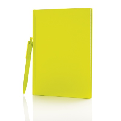 Набор: блокнот для записей формата А5 и ручка X3, зеленый