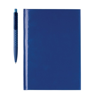 Набор: блокнот для записей формата А5 и ручка X3, темно-синий